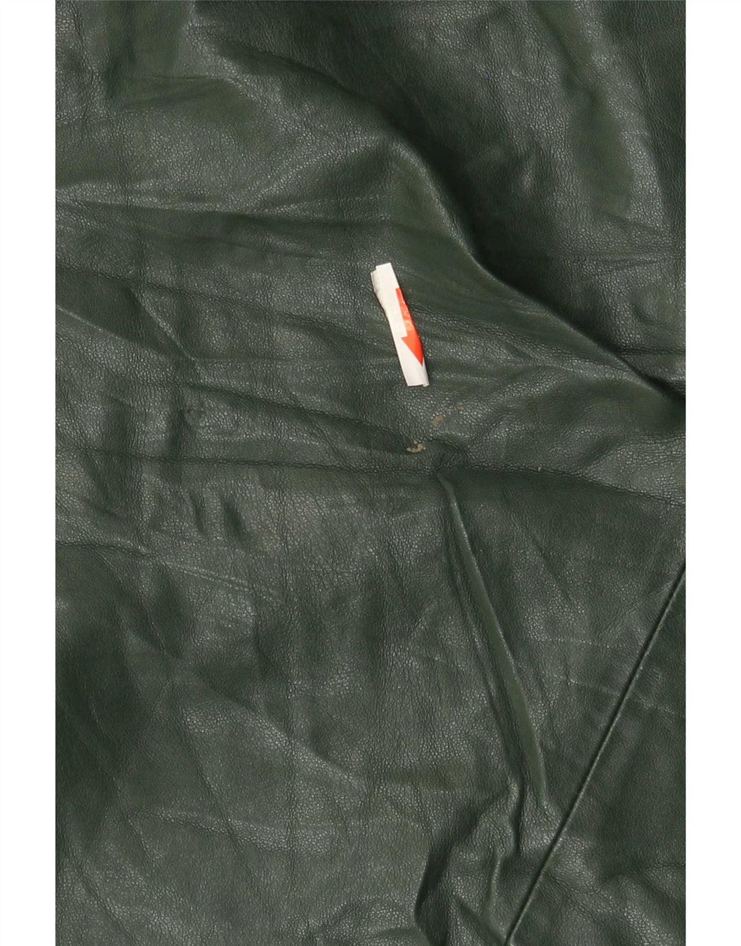 Zara Damen One-Shoulder-Oberteil aus Kunstleder, UK 12, Mittelgrün, Polyurethan