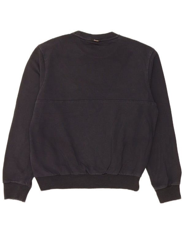 Napapijri Herren-Sweatshirt mit Grafik, groß, aus schwarzer Baumwolle