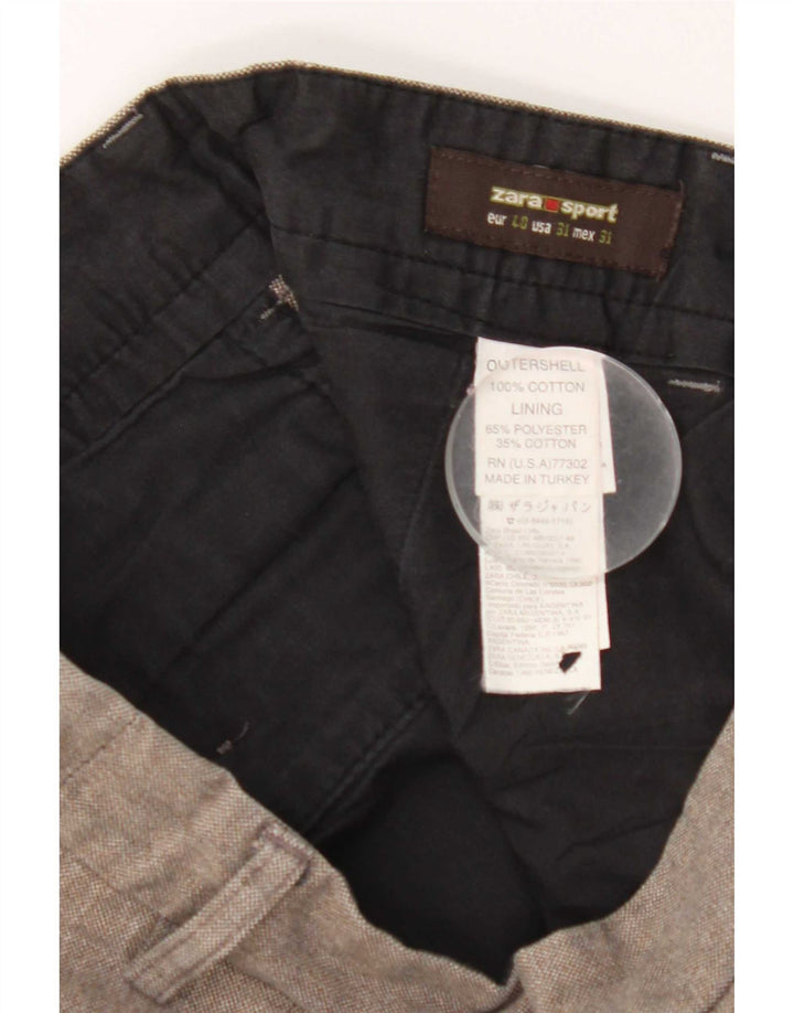 Gerade Chino-Hose für Herren von Zara, EU 40, mittelgroß, W31, L30, grau, Polyester