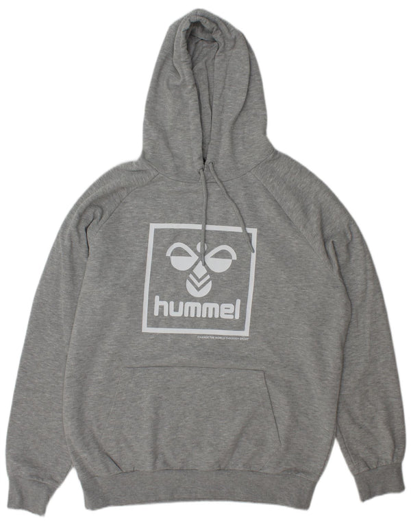 Hummel Herren Graphic Hoodie Pullover XL Grau geflecktes Polyester