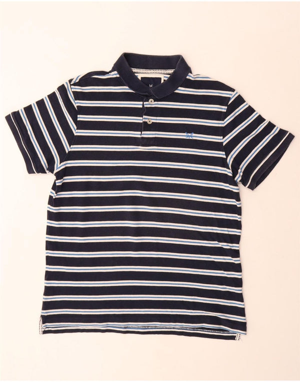 Crew Clothing Herren-Poloshirt, groß, marineblau, gestreift, Baumwolle