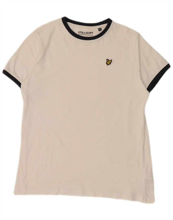 LYLE & SCOTT T-Shirt-Oberteil für Jungen, 12–13 Jahre, weiße Baumwolle