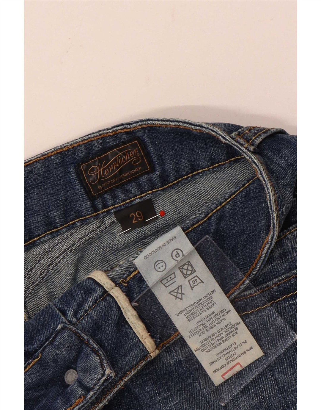 Herrlicher Damen Mini-Jeansrock mit niedriger Taille, W29, mittelblaue Baumwolle