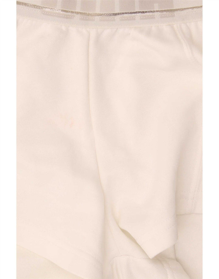 Puma Damen Graphic Sport Shorts UK 8 Small Weiß Polyester