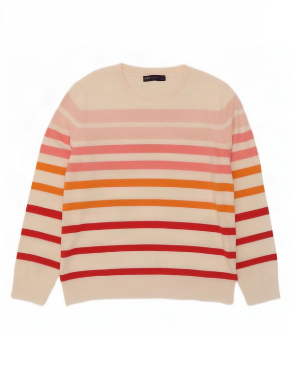Marks & Spencer Damen-Pullover mit U-Boot-Ausschnitt, Gr. 14, Größe M, Mehrfarbig