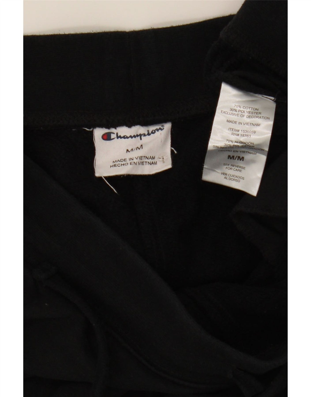 CHAMPION Mens Tracksuit Trousers Joggers Medium  Black Cotton Vintage Champion and Second-Hand Champion from Messina Hembry 