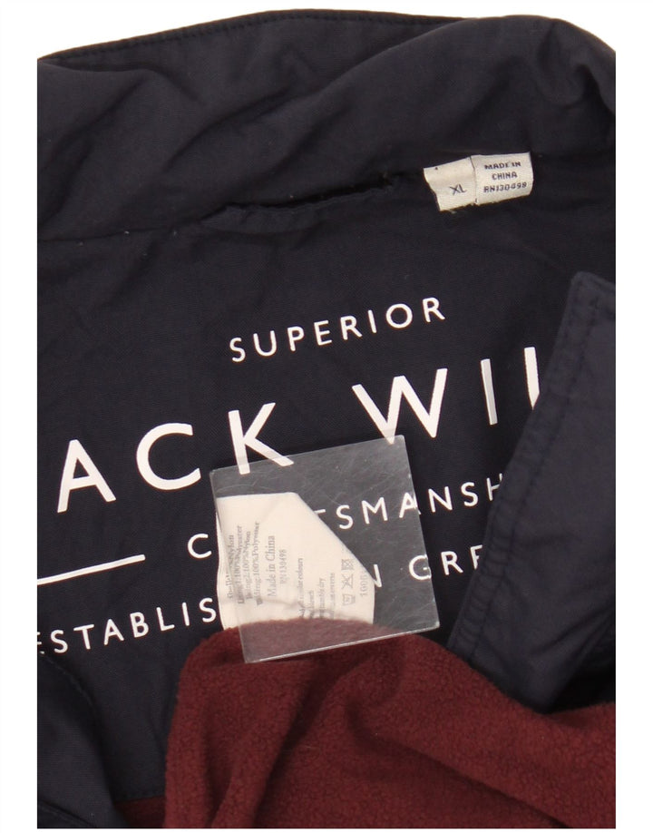 Jack Wills Herren-Windbreaker-Jacke, UK 42, XL, marineblaues Nylon