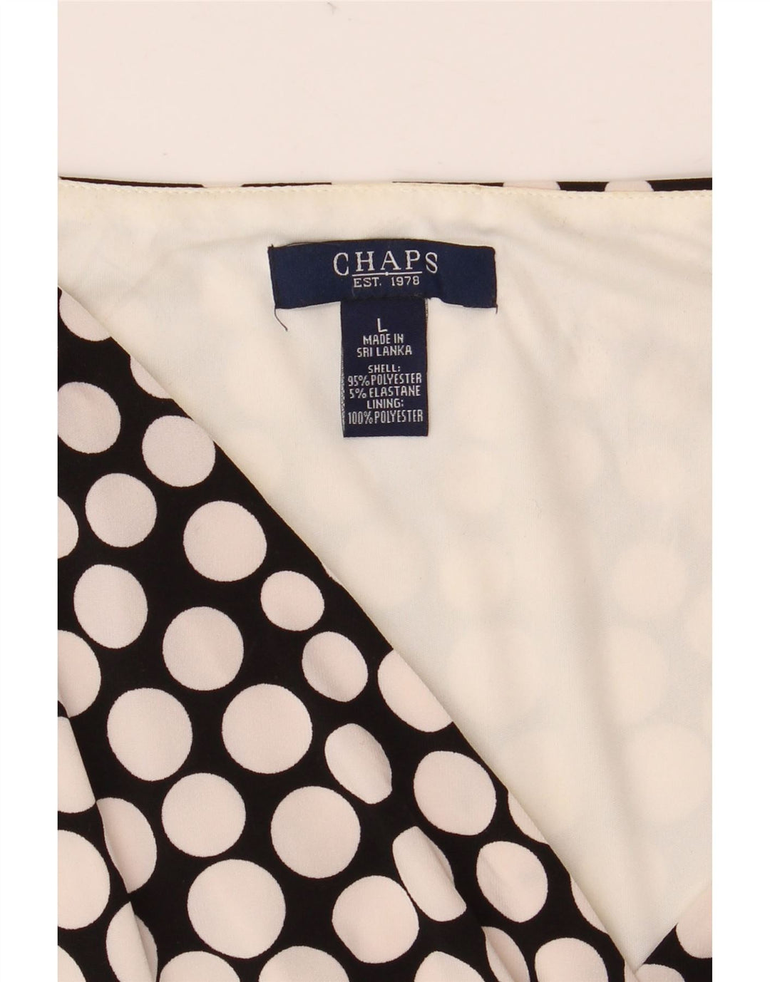 CHAPS Ärmelloses Damen-Maxikleid, UK-Größe 44, groß, schwarz gepunktetes Polyester