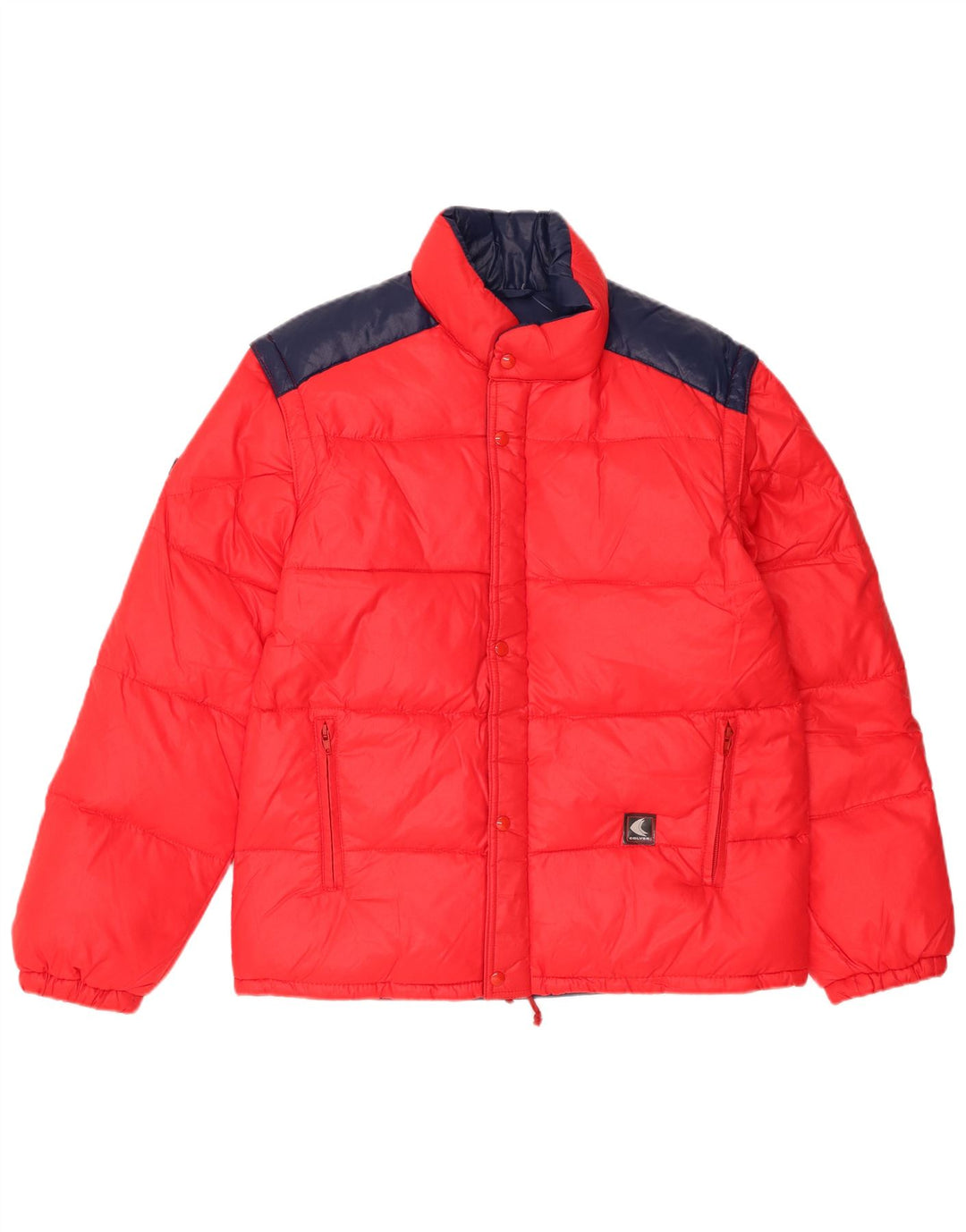 Vintage Herren Wattierte Jacke IT 44 XS Rot Colourblock Polyamid
