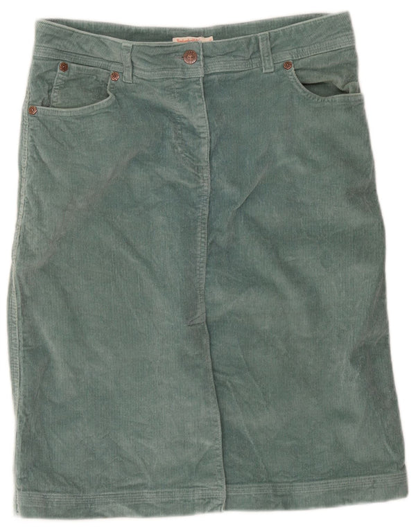 Timberland Damen Cordrock IT 46 Large W34 Grüne Baumwolle