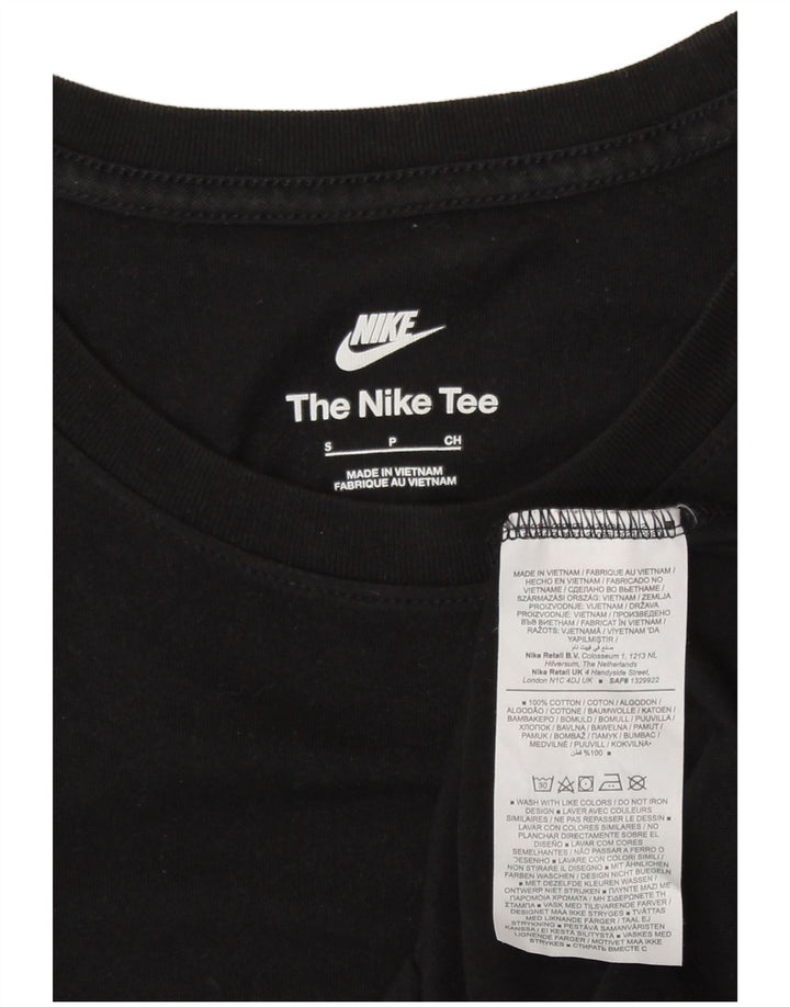 Nike Herren T-Shirt Top Small Schwarz Baumwolle