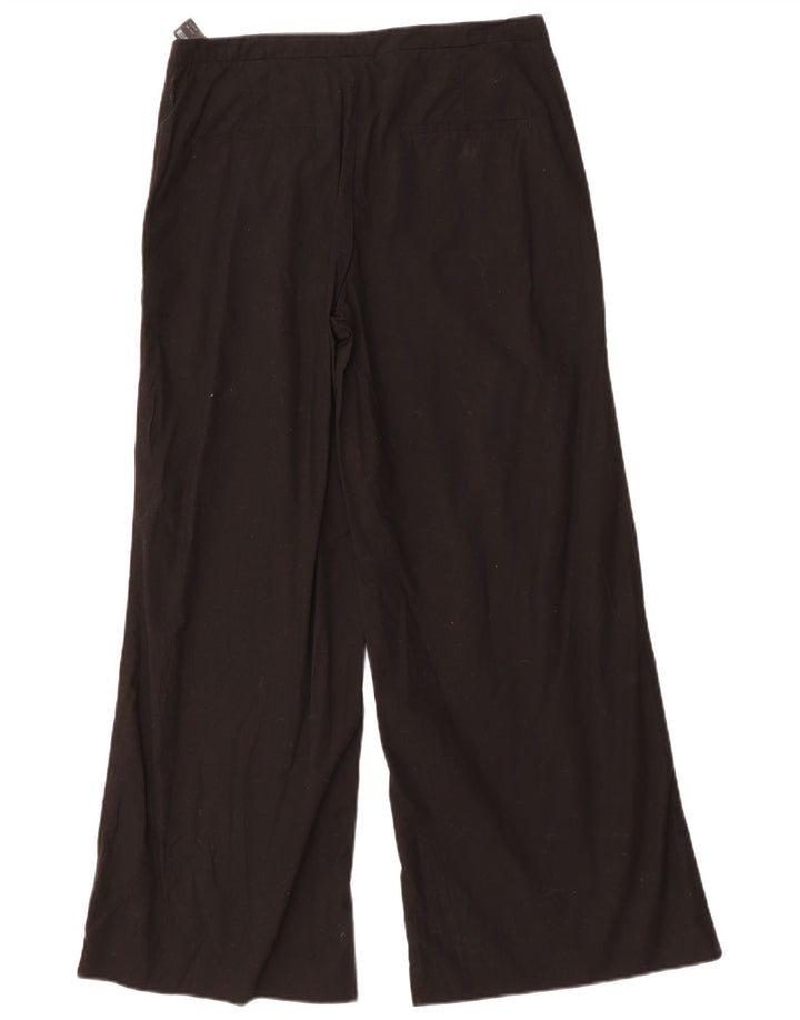 MASSIMO DUTTI Damen-Chinohose mit weitem Bein, EU 40, Mittel W30 L29, Schwarz