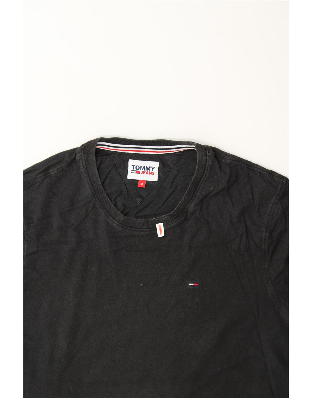 TOMMY HILFIGER Mens T-Shirt Top Medium Black Cotton Vintage Tommy Hilfiger and Second-Hand Tommy Hilfiger from Messina Hembry 