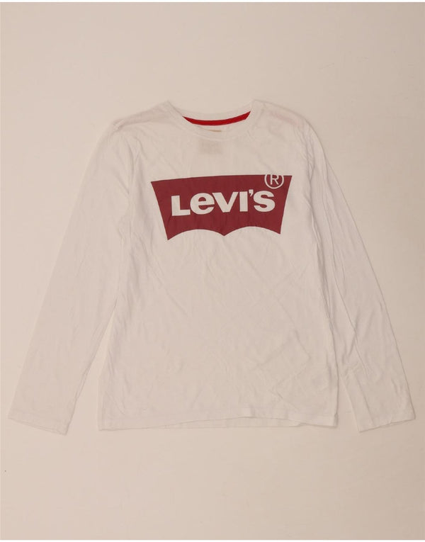 LEVI'S Langarmshirt mit Grafik für Jungen, 15–16 Jahre, weiße Baumwolle