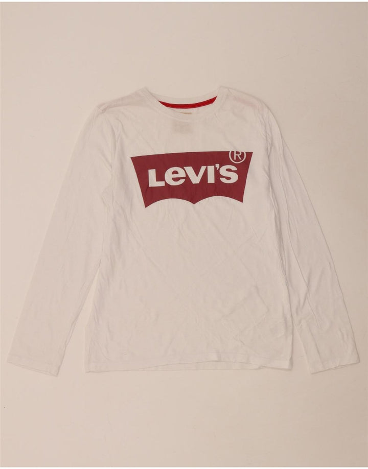 LEVI'S Langarmshirt mit Grafik für Jungen, 15–16 Jahre, weiße Baumwolle