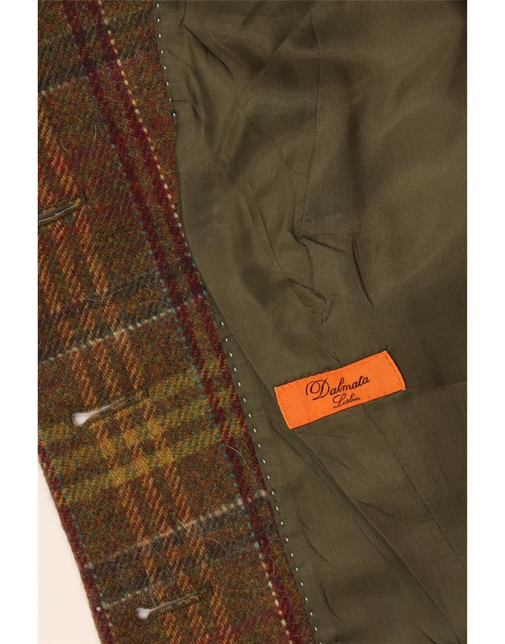 Vintage Damen Blazerjacke mit 4 Knöpfen, EU 48, 2XL, mehrfarbig, kariert, klassisch