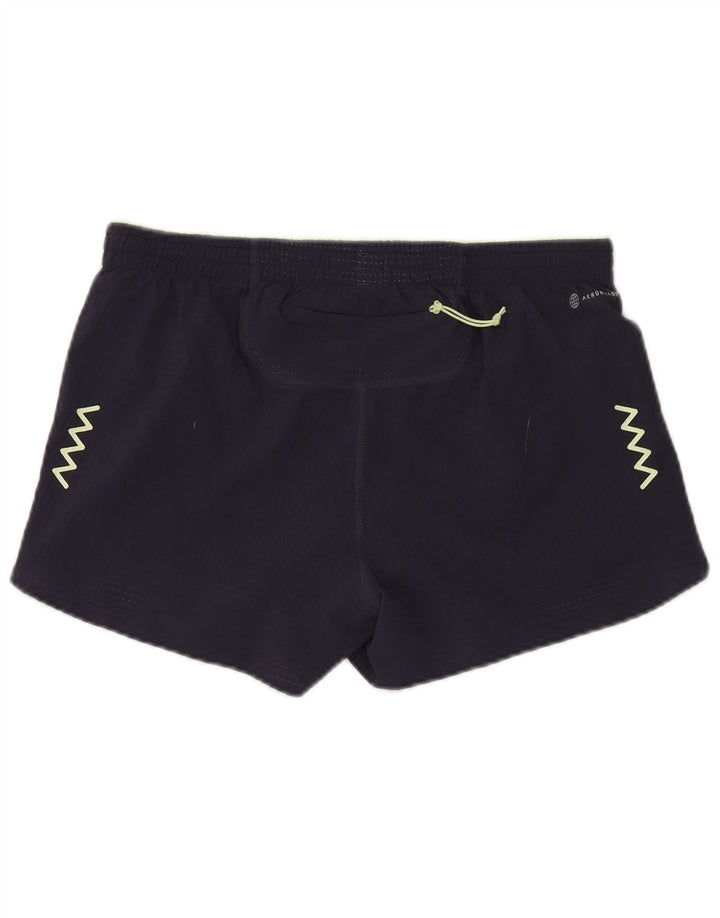 Adidas Damen Aeroready Sport Shorts UK 14 Medium Marineblau Polyester