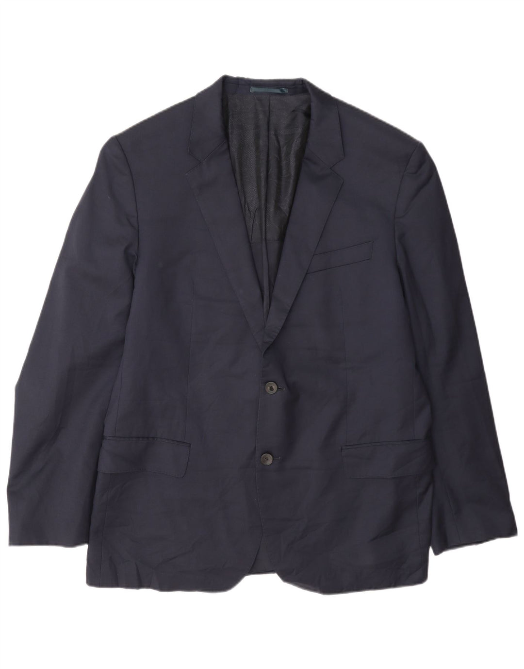 Hugo Boss Herren 2-Knopf-Blazerjacke EU 56 3XL Marineblaue Wolle