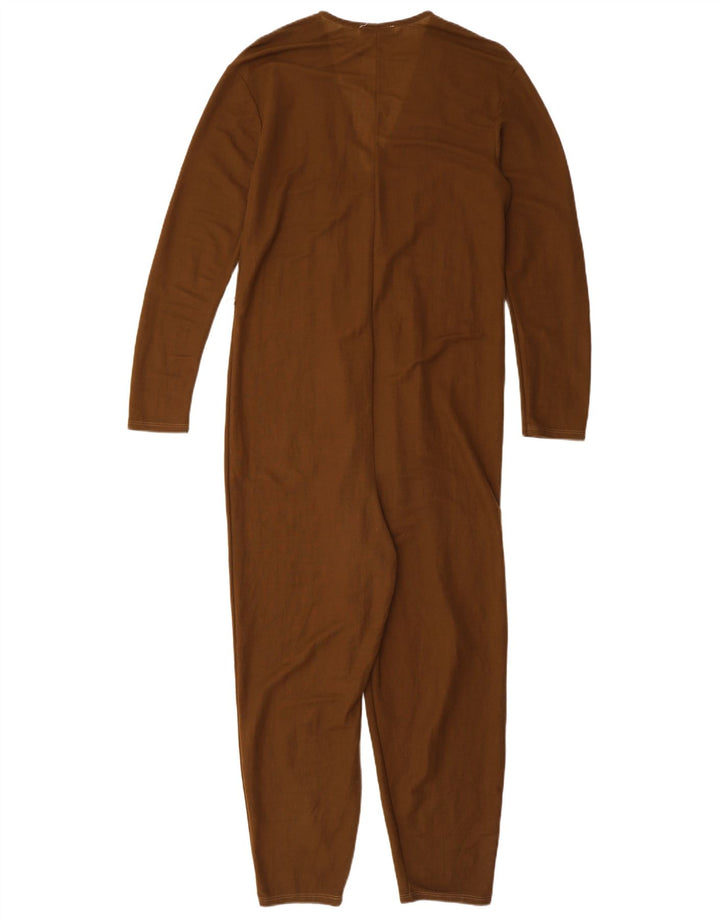 ZARA Damen-Overall mit langen Ärmeln, Gr. 10, Größe S, braun, Viskose