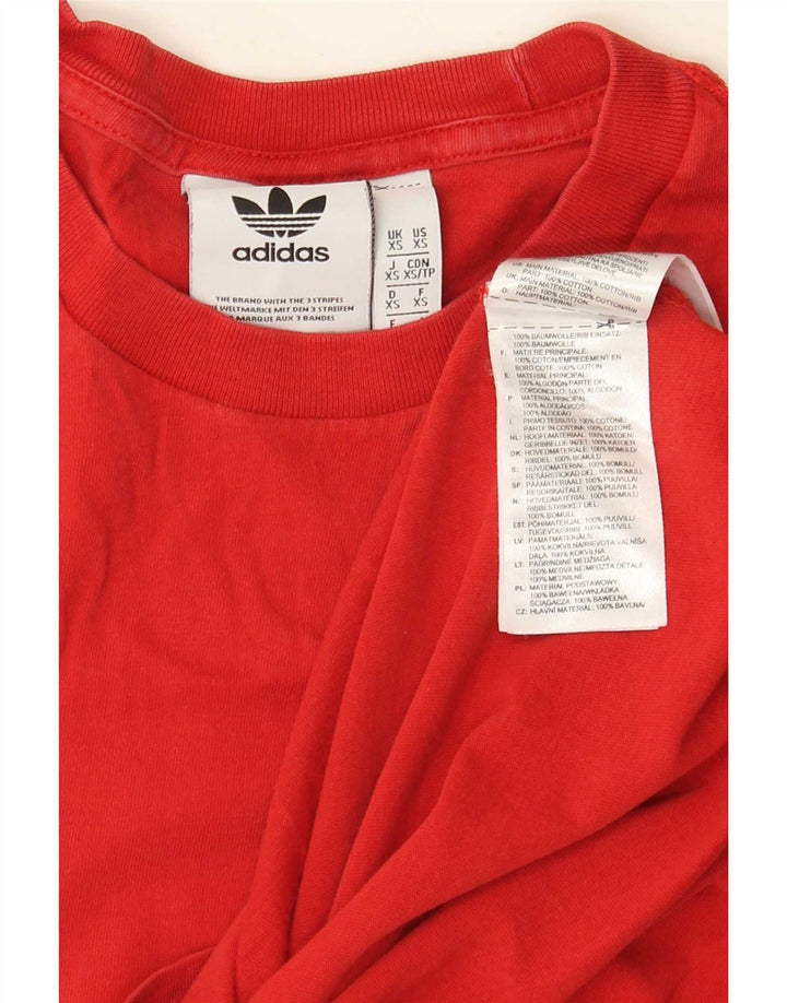 Adidas Herren T-Shirt Top XS Rot Baumwolle