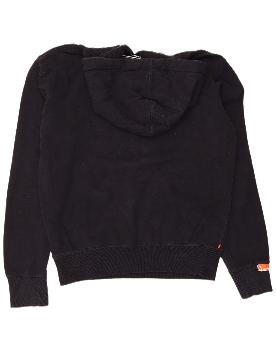 SUPERDRY Herren-Kapuzenpullover mit Grafik, mittelschwarze Baumwolle