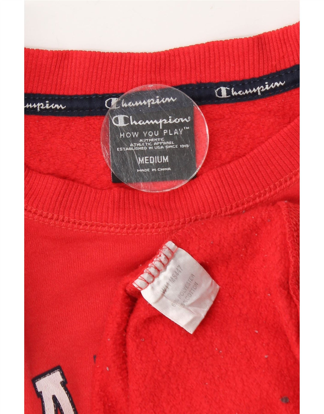 Champion Herren-Sweatshirt mit Grafik, Mittelrotes Polyester