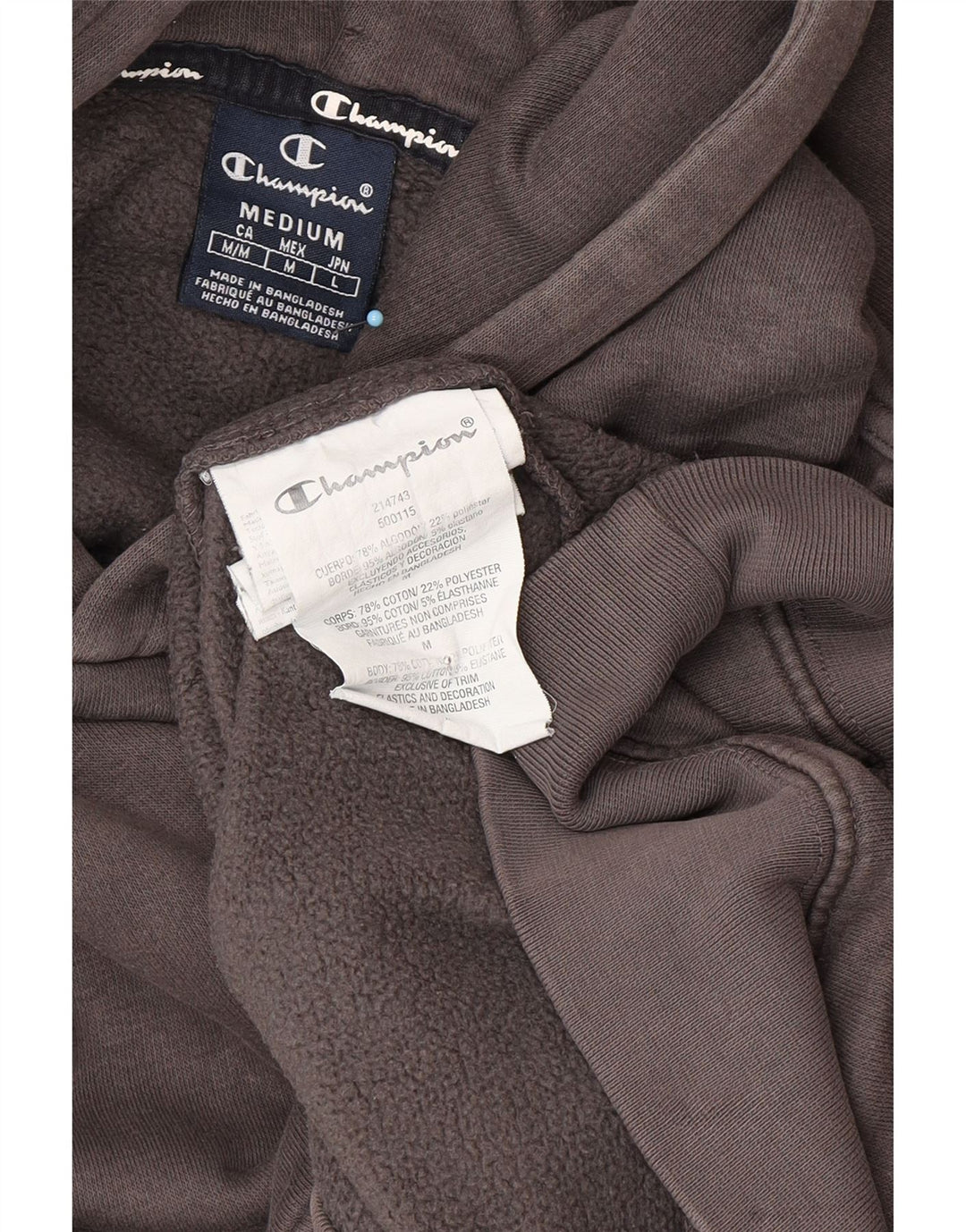 CHAMPION Herren-Kapuzenpullover mit Grafik, mittelgraue Baumwolle