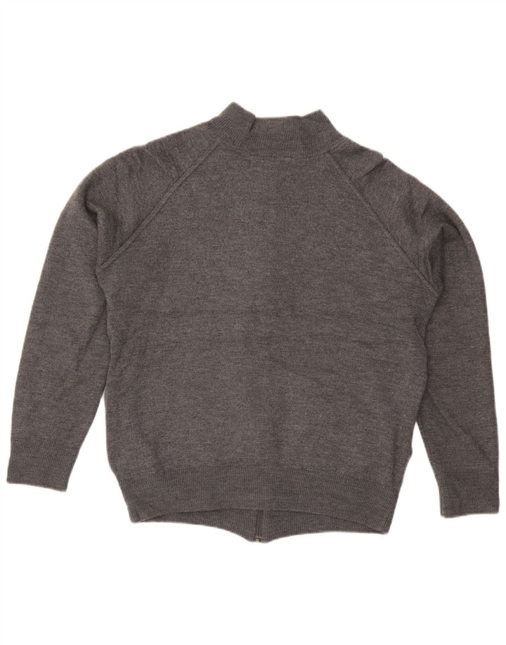 Zara Herren-Strickjacke, große graue Wolle