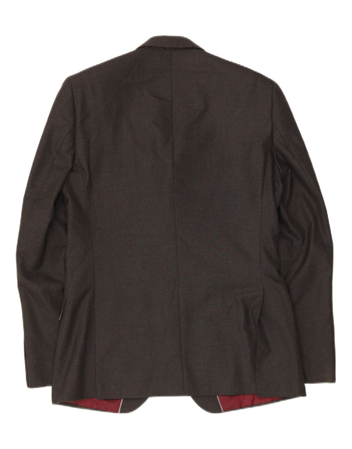Marks & Spencer Herren-Blazer mit 2 Knöpfen, UK 38, Mittelgrau, Polyester