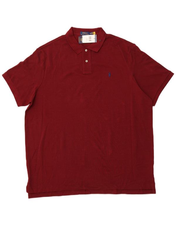 POLO RALPH LAUREN Herren-Poloshirt mit klassischer Passform, 2XL, Burgunderrot, Baumwolle