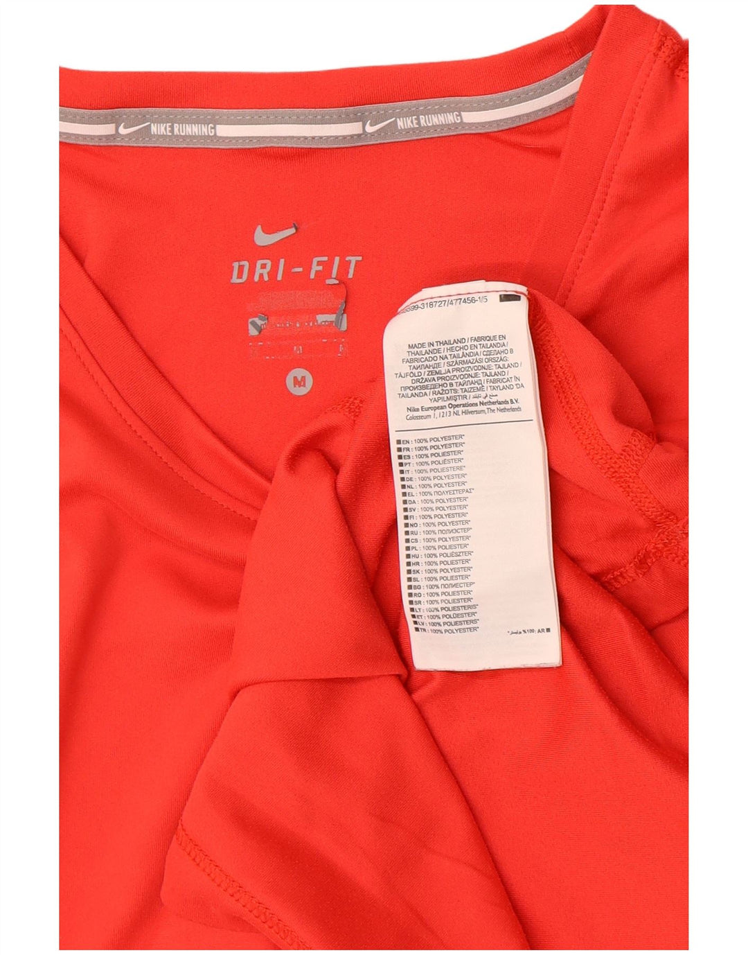 NIKE Womens Dri Fit T-Shirt Top UK 12 Medium Red Polyester