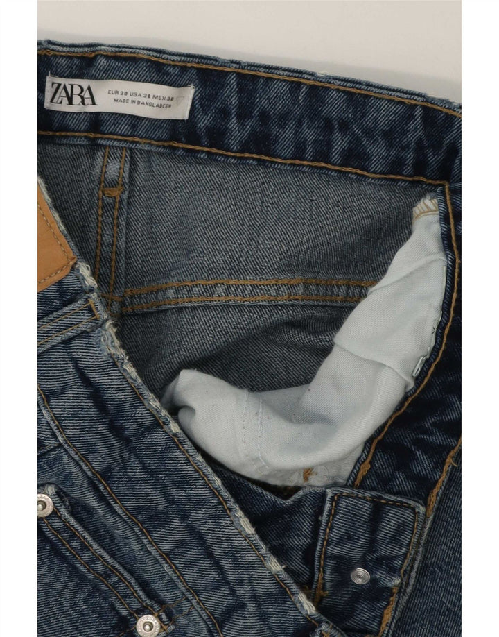 Zara Herren Jeansshorts EU 38 Small W30 Blau