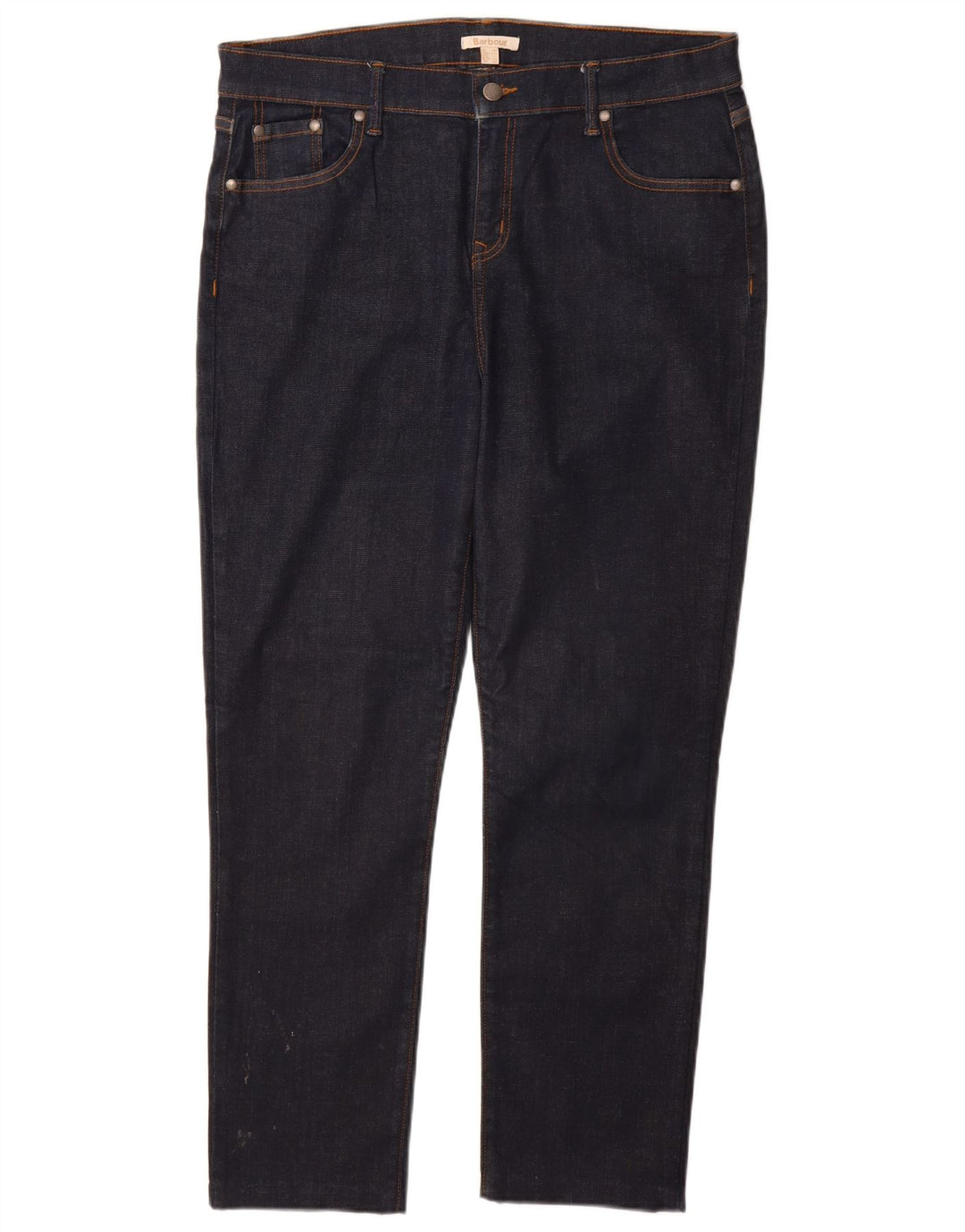 BARBOUR Damen Straight Jeans UK 18 XL W34 L28 Marineblaue Baumwolle