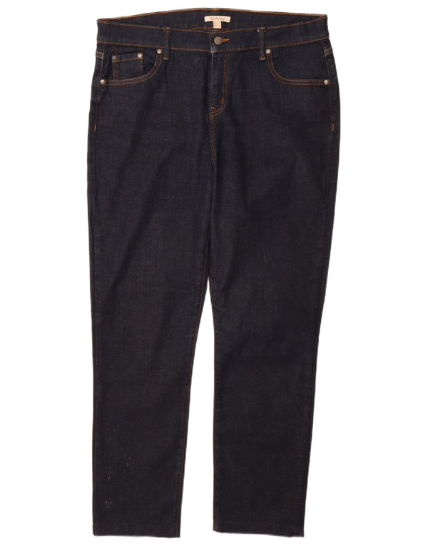 BARBOUR Damen Straight Jeans UK 18 XL W34 L28 Marineblaue Baumwolle