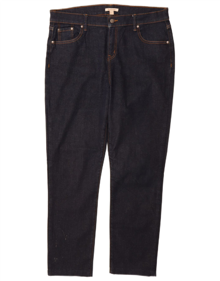 BARBOUR Damen Straight Jeans UK 18 XL W34 L28 Marineblaue Baumwolle
