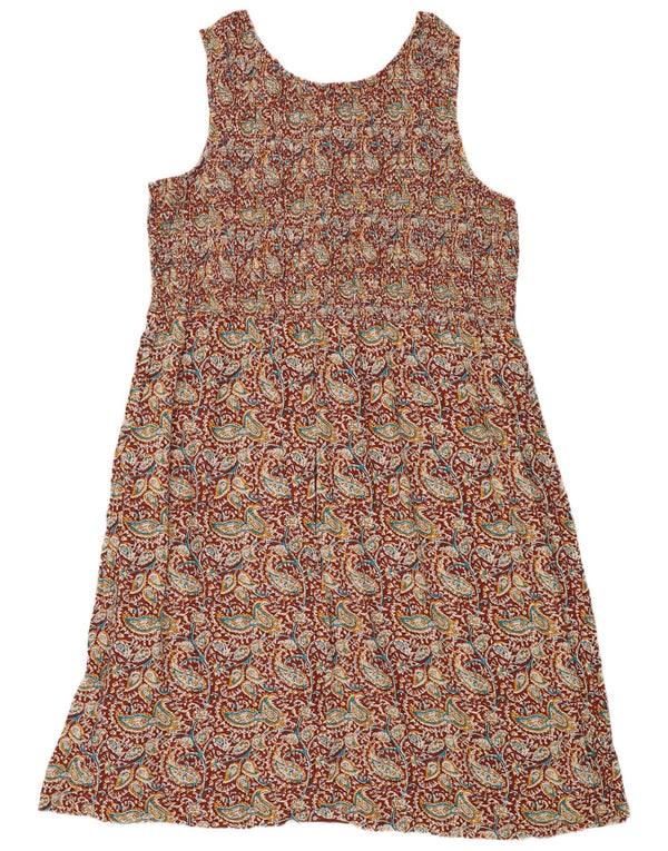 Fat Face Ärmelloses Maxikleid für Damen, UK 24 4XL, mehrfarbig, Paisleymuster