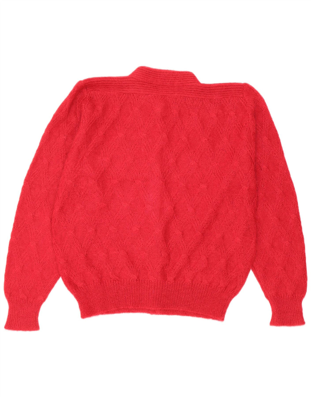 Vintage Damen Strickjacke IT 44 Medium Red Mohair