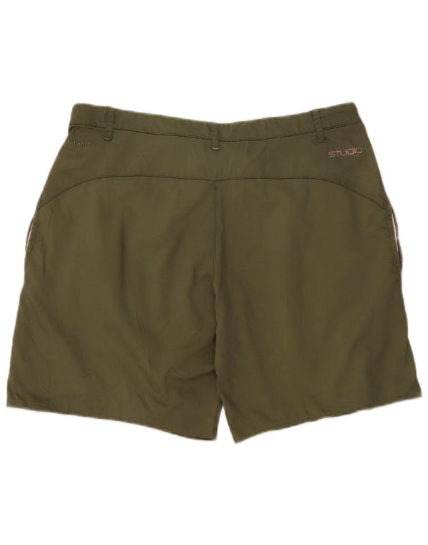 Nike Damen Chinoshorts UK 12 Medium W32 Khaki Baumwolle