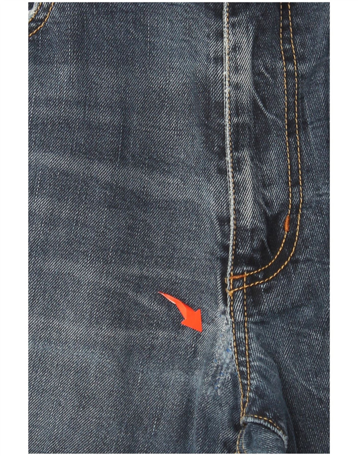 MARLBORO CLASSICS Herren Straight Jeans W33 L29 Marineblaue Baumwolle