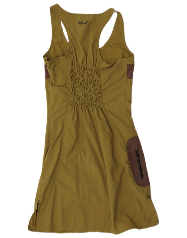 Jack Wolfskin Damen T-Shirt-Kleid UK 8/10 Small Khaki Polyamid