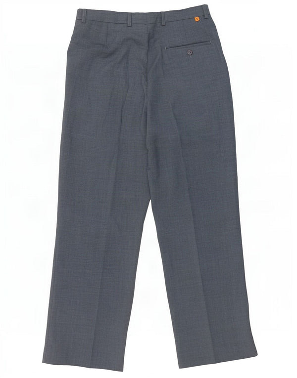 Farah Herren-Anzughose mit Pegged-Anzug, W32, L29, blaues Polyester