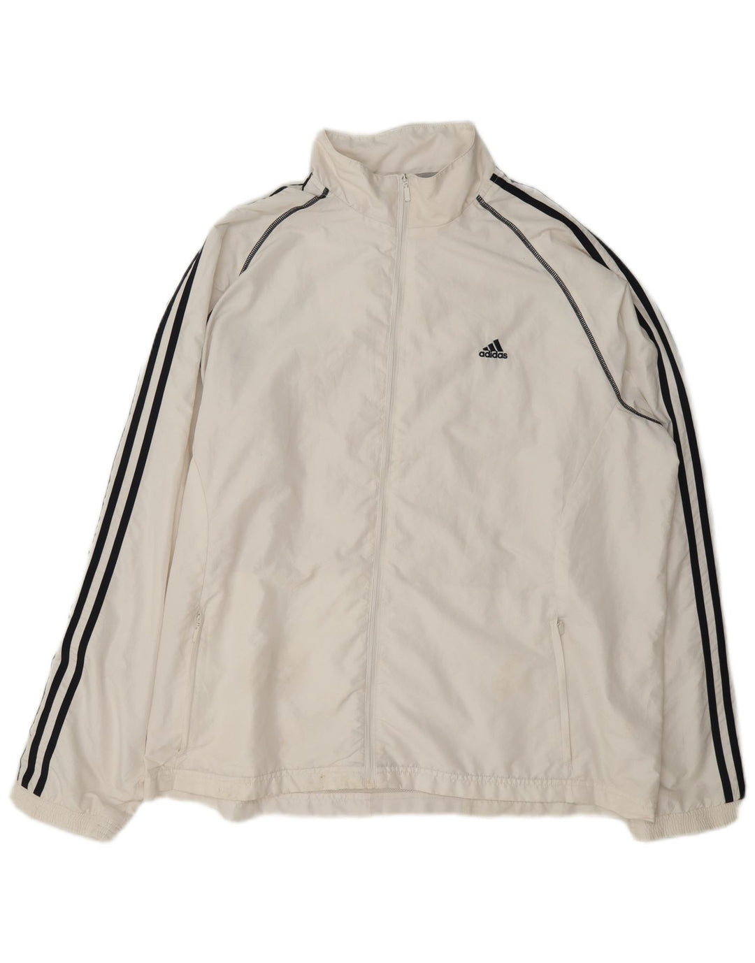 Adidas Herren Trainingsanzug Top Jacke XL Weiß Polyester