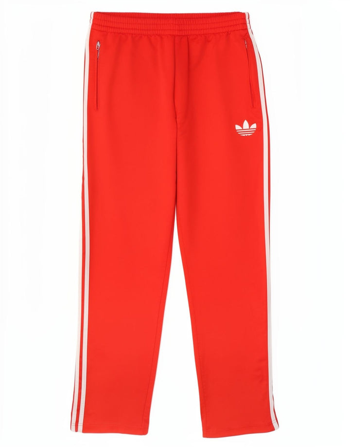 Adidas Herren-Trainingshose aus mittelrotem Polyester