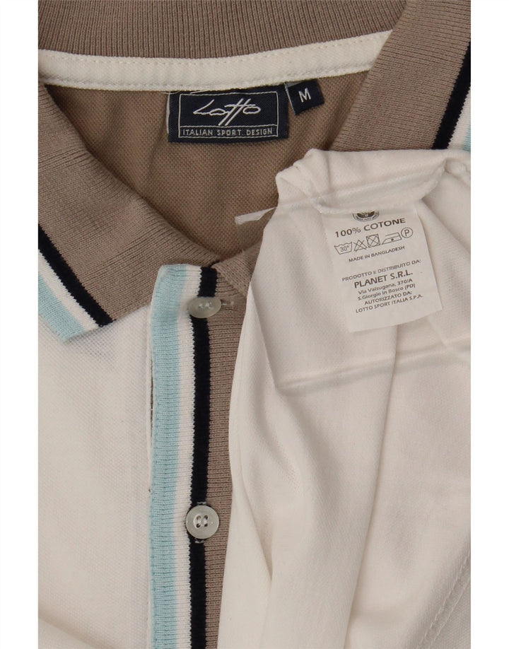 Lotto Herren-Poloshirt aus mittelweißer Baumwolle