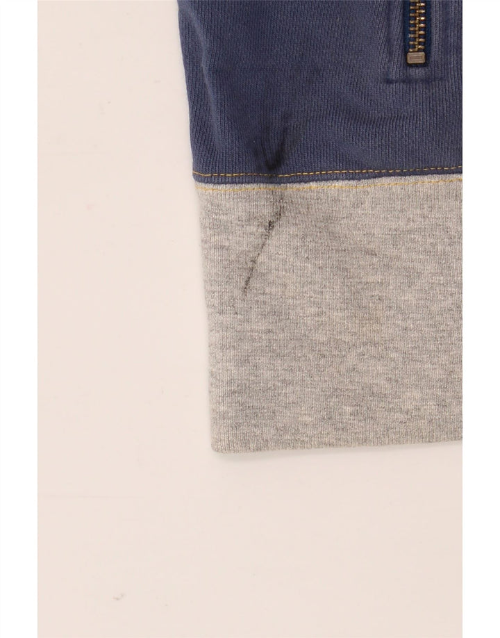 Lee Herren-Trainingsanzug-Oberteil, große blaue Colourblock-Baumwolle