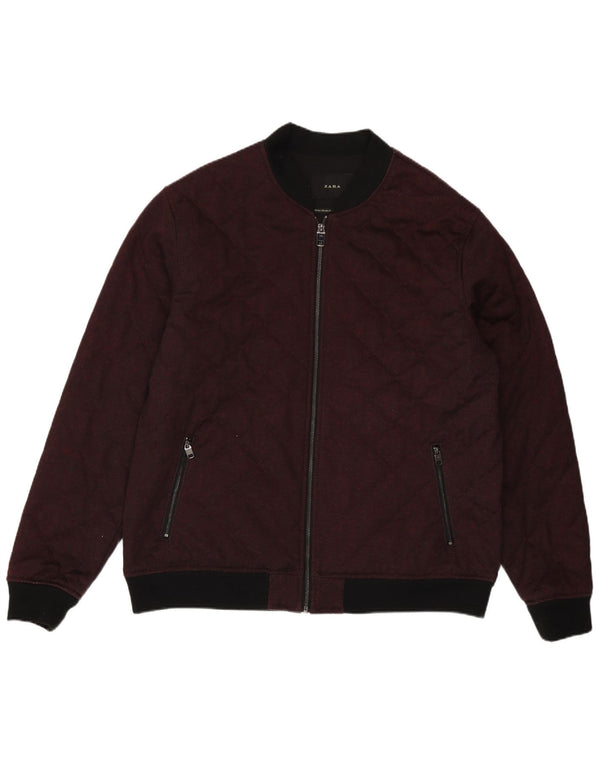 Zara Herren Steppbomberjacke UK 44 2XL Burgund