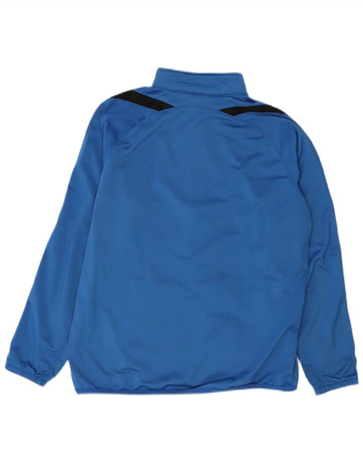 Erima Herren-Trainingsanzugoberteil, UK 40/42, mittelblaues Colourblock-Polyester