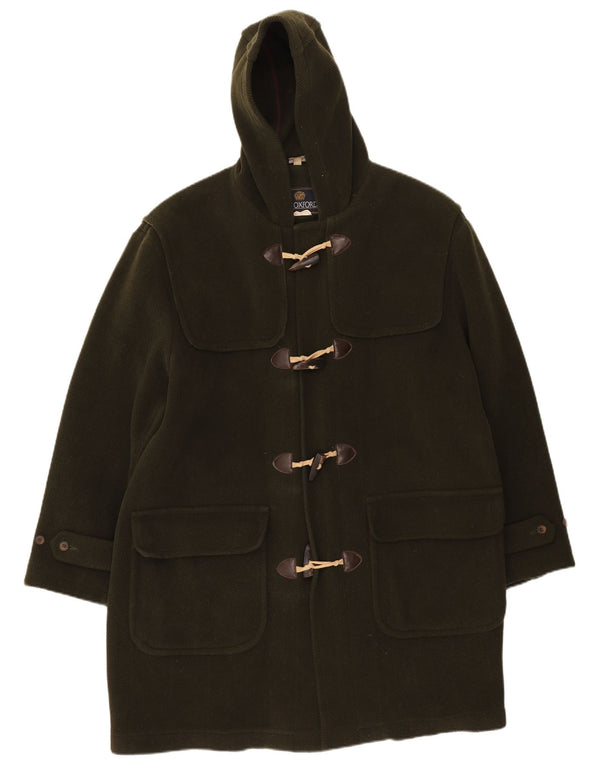 Ivy Oxford Herren-Dufflecoat mit Kapuze, UK 40, große Khaki-Wolle