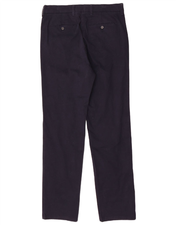 Marks & Spencer Herren-Chinohose mit normaler Passform und gerader Passform, W32 L33, Marineblau