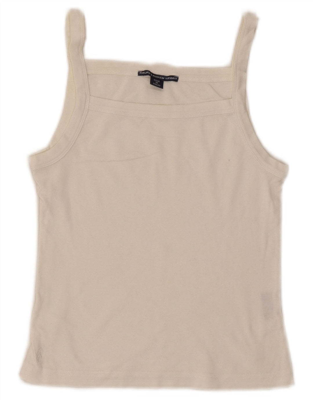 Ralph Lauren Damen Cami Top UK 12 Mittelweiße Baumwolle